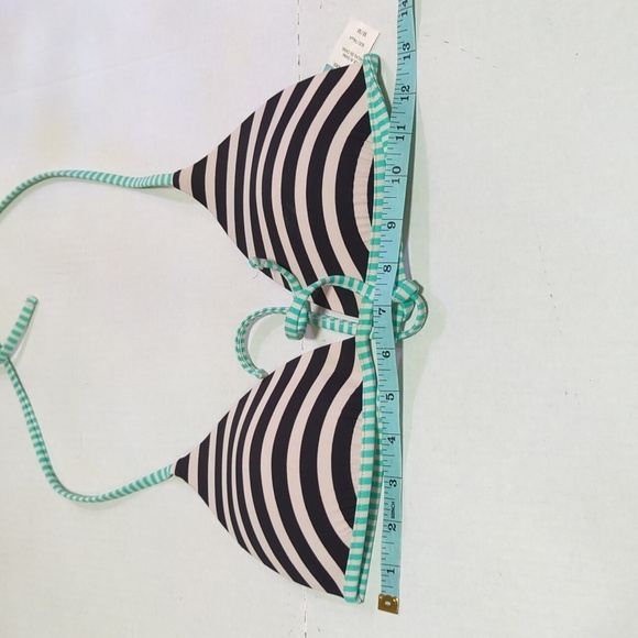 Hot Water Women's Striped Bikini Top w/Padded Bra Size Medium - Picture 5 of 5